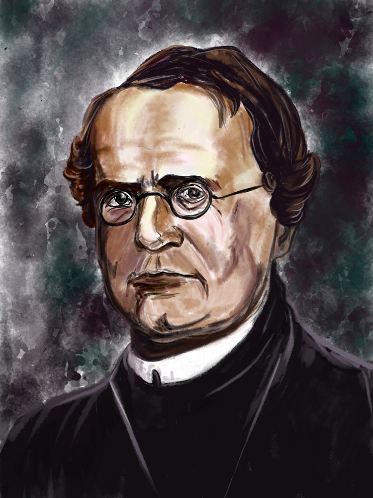 Målning av George Mendel